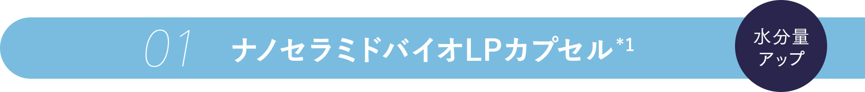01:ナノセラミドバイオLPカプセル(*1) 水分量アップ